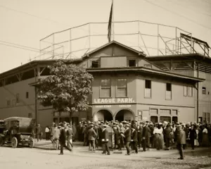 Print: League Park, Baseball, Cleveland, Ohio, 1900 - Picture 1 of 1