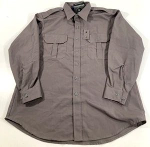 NEW LARGE REG PROPPER MENS F5302 TACTICAL LONG SLEEVE DRESS SHIRT GRAY LARGE - Picture 1 of 2