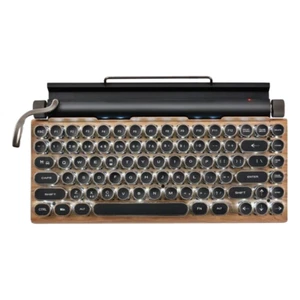 Retro Typewriter Keyboard Wireless Bluetooth Mechanical Keyboards 83 Keys NEW - Picture 1 of 13