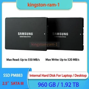 SAMSUNG SSD PM883 960GB 1.92TB 2.5 inch SATA III Solid State Drive for laptop PC - Picture 1 of 8