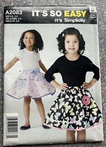 Simplicity Sewing Pattern A2083 Girls Circle Skirt Twirl Skirt Size 3-8, NEW - Picture 1 of 4