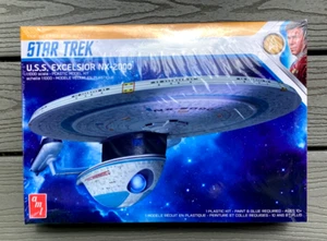 AMT 1/1000 SCALE STAR TREK U.S.S. EXCELSIOR NX-2000 PLASTIC MODEL KIT # 1257 F/S - Picture 1 of 22