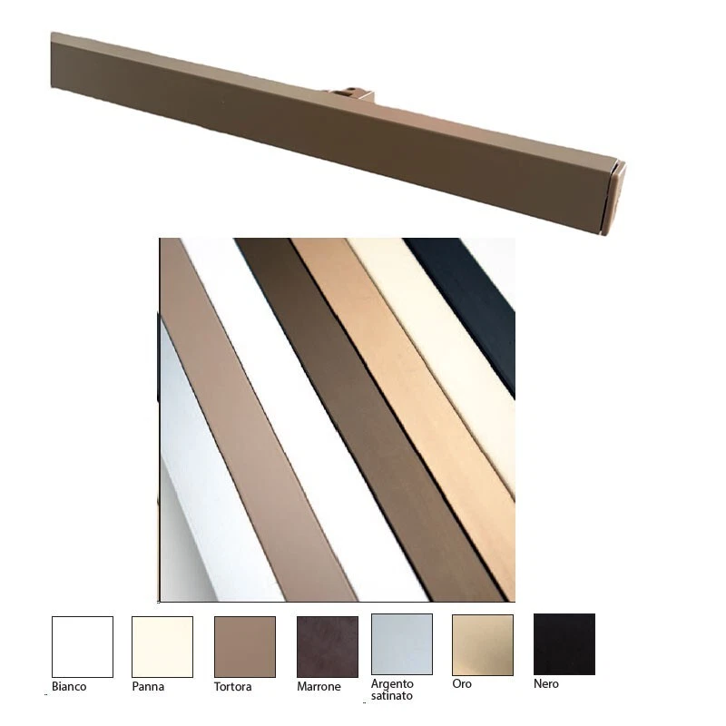 Bastone per Tende piatto moderno in alluminio 25 mm Made in Italy - Immagine 1 di 1