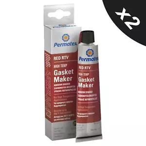2x RTV Silikon Sofortdichtung Maker Rot Hochtemperatur Dichtstoff 80ml OEM Spezifikation - Bild 1 von 7