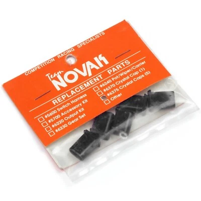 NOS Vintage Novak Crystal Caps 5 Pack, Black NOV6375 - Image 1 of 2