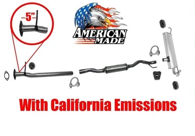 Sistema de silenciador de tubo de escape para Nissan Rogue 08-13 com emissões da Califórnia - Imagem 1 de 4