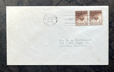 CANAL ZONE FDC 1948 - Image 1 of 2