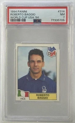 Copa Mundial Panini Roberto Baggio 1994 Estados Unidos 94 #314 PSA 7 Foto 1 de 2