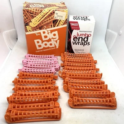 Toni Big Body Curver Hair Curlers Rollers 23 Perm Rods Vintage 1990s & End Wraps - Image 1 of 4