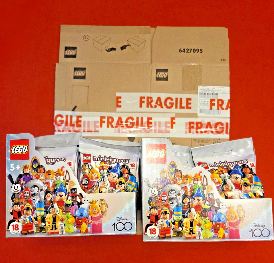 2 BOITES SET LEGO 36 MINI FIGURINE Série 100 ANS Disney 71038  🏰🐭🎀👑 - Photo 1/4