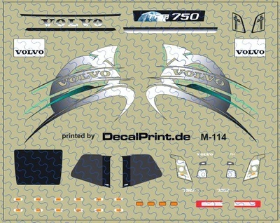 Decals 1 set  Volvo set, Logo black-white No.  M-114 - 1:87 /DL47 - Image 1 of 4