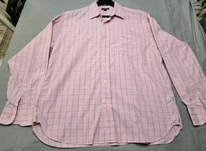 Camisa de vestir para hombre J.CREW rosa azul a cuadros manga larga con botones talla L - Imagen 1 de 6