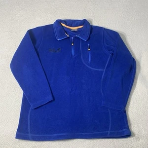 Jack Wolfskin Tecnopile fleece 1/4 Zip Pullover Sweater Men’s Sz Med Blue - Picture 1 of 13