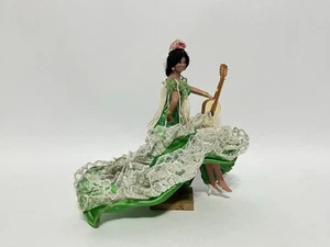 Muñeca Marin Chiclana Mujer Vestido Verde con Guitarra, Figura Plástico Vintage - Imagen 1 de 14