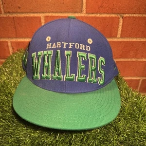 Hartford Whalers Blue Green Snap-back Zypher VTG Hat NHL - Picture 1 of 9