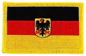 GERMANY PATCH FLAG PATCH WITH EAGLE 7x4.5cm embroidered thermal adhesive new - Picture 1 of 1