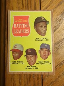 1962 Topps N.L. Batting Leaders #52 Roberto Clemente Vada Pinson