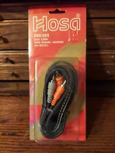 Hosa Technology CRG-203 Dual RCA to RCA Cable with Female Junction 3M 9.9ft NIP - Picture 1 of 6
