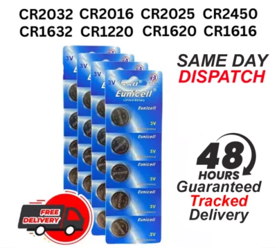 CR2032, CR2016, CR2025, CR2450, CR1632, CR1220 CR1616 Coin Cell Batteries - Image 1 of 4