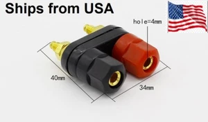 New Quality Dual Banana plugs Binding Post Panel Mount Terminal US Seller Free - Picture 1 of 7