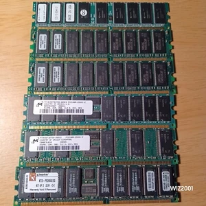 Lot 6x DDR DDR1 Kingston Micron Desktop Memory Ecc SERVER Ram Mixed Size Speed - Picture 1 of 8
