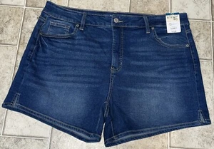 NWT Womens Terra & Sky High Rise Blue Denim Shorts Size 18W - Picture 1 of 12
