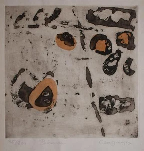 Greta Leuzinger Stilllben Früchte Birnen Kunst Schweiz signiert Radierung 35/200 - Bild 1 von 2