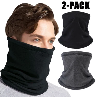 2PACOTES Máscara Facial Masculina Feminina Aquecedor de Inverno Pescoço de Lã Gaiter Esqui para Clima Frio - Imagem 1 de 4