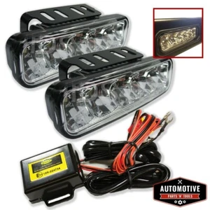 Ring LED Daytime Running Lamps Aurora DRL's For Land Rover Defender Bumper - Picture 1 of 5