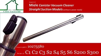 CASA VACUUMS Wand Designed To Fit Miele Vacuum cleaner Non Electric Telescoping TELESCOPIC