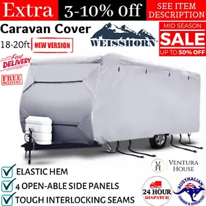 Caravan Cover Heavy Duty 18-20ft 4 Layer Waterproof Pop Top Campervan Covers New - Picture 1 of 12