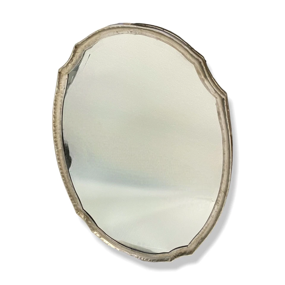 $260 White Label Silver Abigail Decorative Oval Wall Mirror - Image 1 of 4