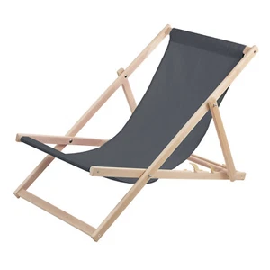 Sedia a Sdraio in Legno di Faggio Woodok Ideale per Spiaggia Balcone Terrazzo - Imagen 1 de 13