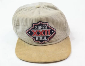 Vintage New Era Super Bowl XXII Cord Mütze Erwachsene grau Snapback Made in USA - Bild 1 von 8