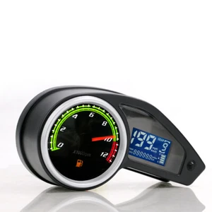 LCD Digital Odometer Motorcycle Speedometer Tachometer Fuel Gauge - Picture 1 of 5