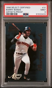 1996 ausgewählte zertifizierte Künstlerproof Barry Bonds #2 PSA 9 neuwertig Riesen Low Pop - Bild 1 von 2