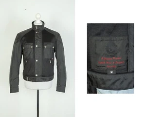 Men's Belstaff Biker Motorcycle Black Nylon Jacket Size M - Picture 1 of 13