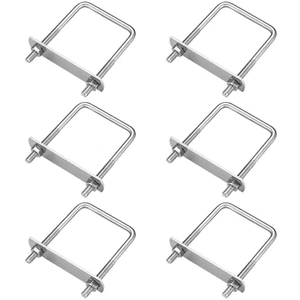6 Stück Bügelschraube, M6 50 × 80 Mm U Bügel Mit Gewinde, U-Schrauben, Vierkant - Bild 1 von 12