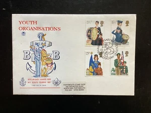GB 1982 Youth FDC, Stuart Brand, Scouting Anniversary. Glasgow special pmk K69 - Picture 1 of 1