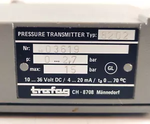 Trafag 8202 Gamma trasmettitore di pressione: 0…2,7 bar, max. Gamma: 15 bar, 10…36 Vdc - Foto 1 di 5