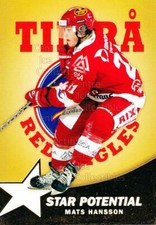 2005-06 Swedish Elitset SHL Star Potential #18 Mats Hansson