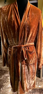 Women's Copper/Blue/Multi Reversible Robe Front Pocket's Sz. Large Luxury Feel - Picture 1 of 18