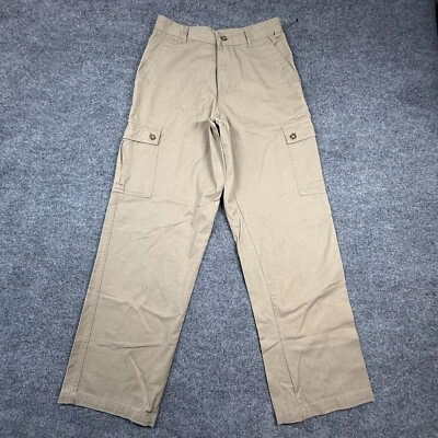 Pantalones Izod Mujer 16 Caqui Algodón Estilo Carga Bolsillos Tiro Alto [26x28] Foto 1 de 4