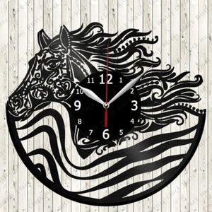 Horse Vinyl Record Wall Clock Decor Handmade 5458 - Picture 1 of 12