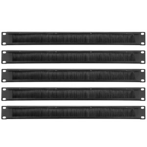 Brush Cable Manager 1U, 19 Inch, 5 Pack Rack Mount Cable Management Panel - Picture 1 of 6
