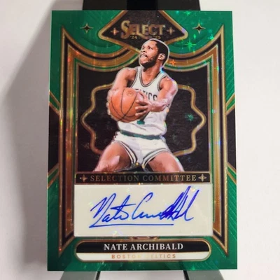 2024-25 Select Nate Archibald Auto Selection Committee Green Stars Prizm /49 - Image 1 of 3
