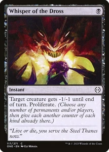 4x Susurro de la Escoria - Casi Nuevo - Phyrexia: Todos Serán Uno - MAGIA GORRIÓN - Imagen 1 de 1