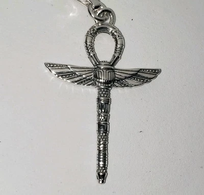Thomas Sabo Silver Cross of Life Ankh Scarab Symbol Charm Pendant RRP£48 New - Image 1 of 4