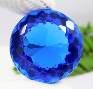 Zertifiziert 123,40 ct natürliches blaues Tansania aus Tansanit Rundschliff lose Edelsteine - Bild 1 von 9