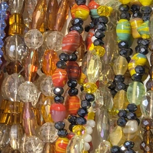 Lote de 22 cuentas de vidrio hebras para hacer joyas cristal de calidad checo facetado - Imagen 1 de 24